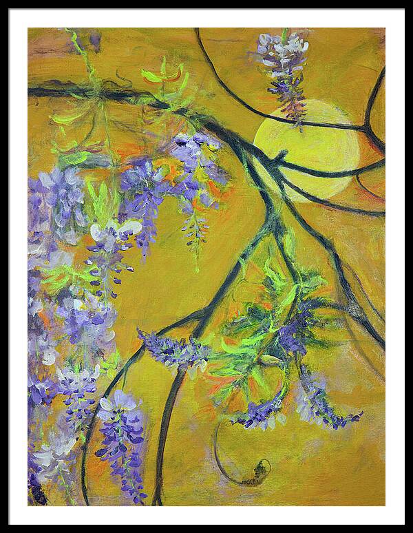 Wisteria Moon-wildflower series - Framed Print