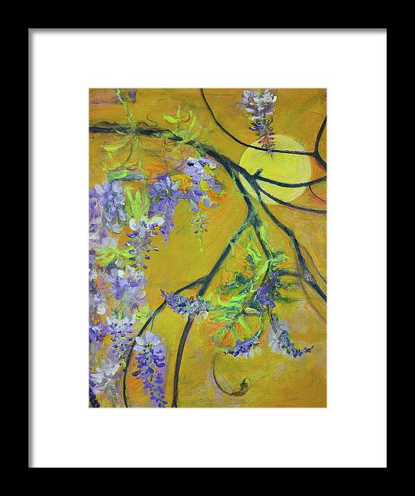 Wisteria Moon-wildflower series - Framed Print