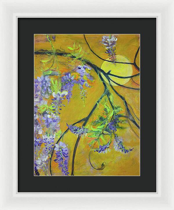 Wisteria Moon-wildflower series - Framed Print