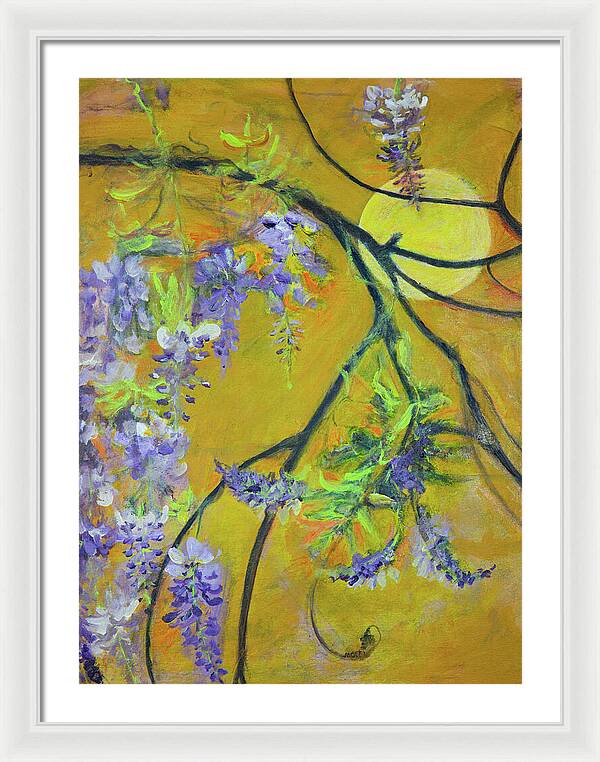 Wisteria Moon-wildflower series - Framed Print