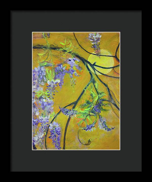 Wisteria Moon-wildflower series - Framed Print