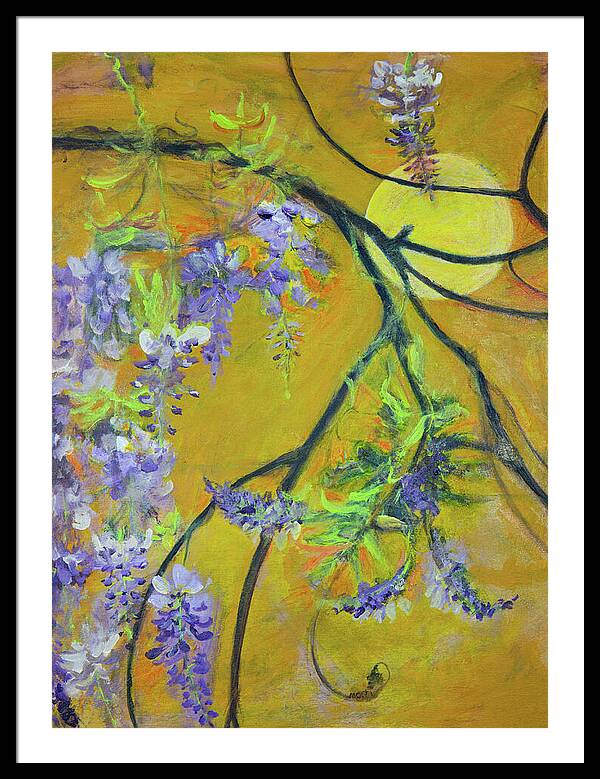 Wisteria Moon-wildflower series - Framed Print