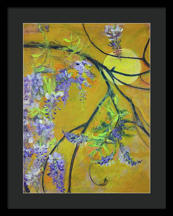 Wisteria Moon-wildflower series - Framed Print