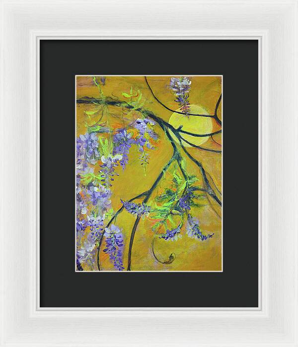 Wisteria Moon-wildflower series - Framed Print