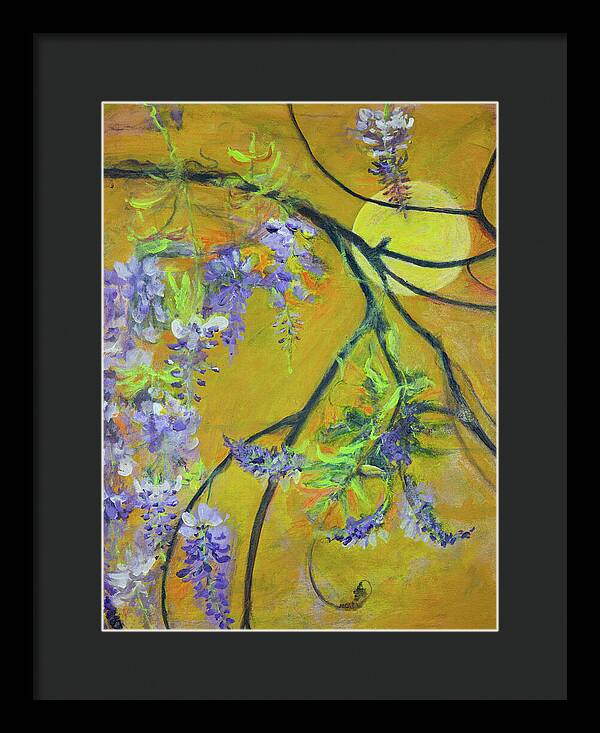 Wisteria Moon-wildflower series - Framed Print