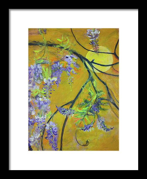 Wisteria Moon-wildflower series - Framed Print