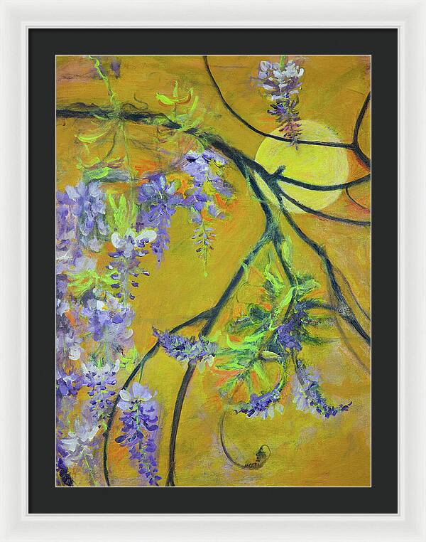 Wisteria Moon-wildflower series - Framed Print