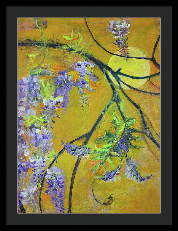 Wisteria Moon-wildflower series - Framed Print