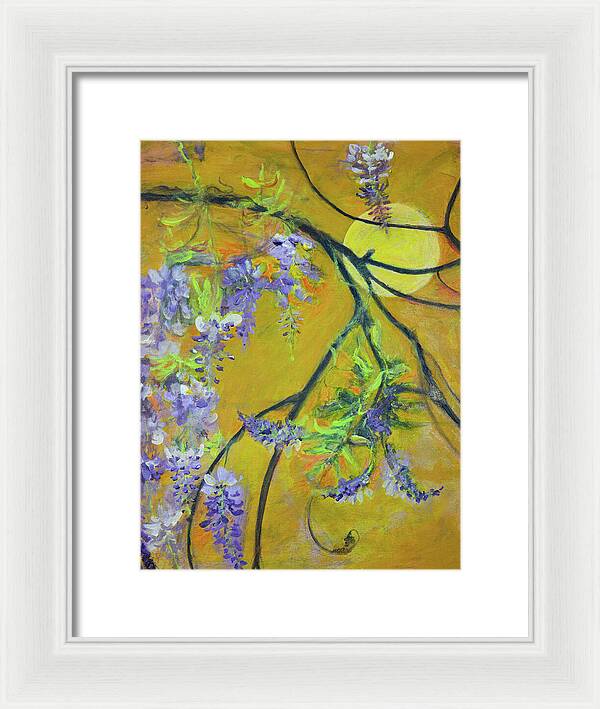 Wisteria Moon-wildflower series - Framed Print