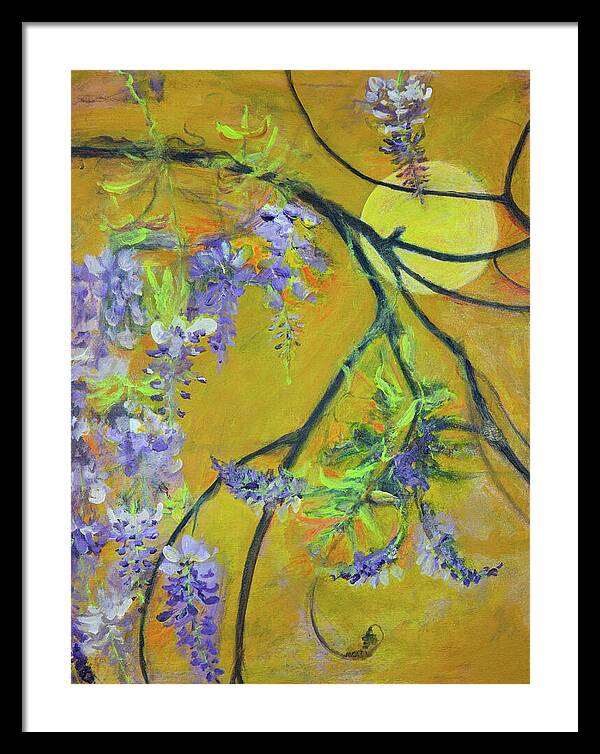 Wisteria Moon-wildflower series - Framed Print