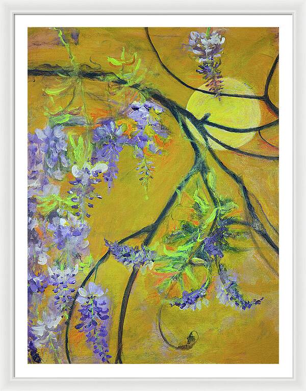 Wisteria Moon-wildflower series - Framed Print