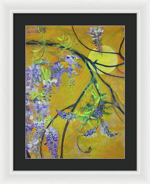 Wisteria Moon-wildflower series - Framed Print