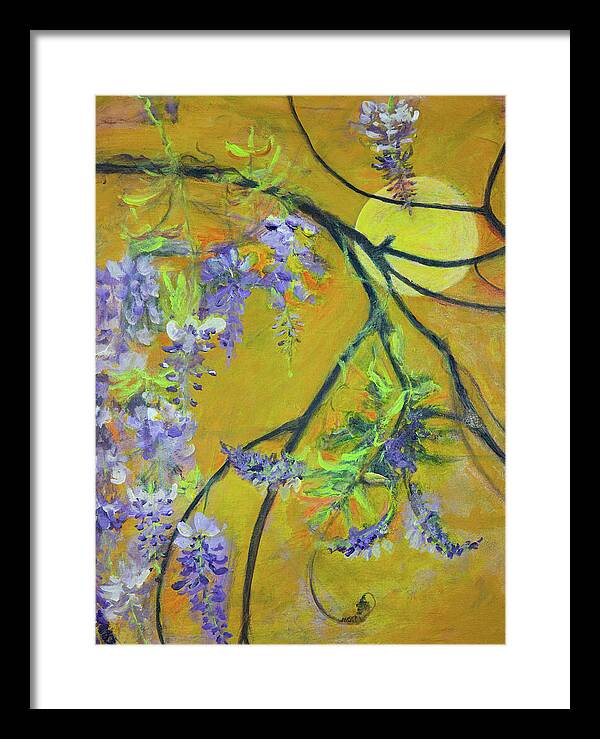 Wisteria Moon-wildflower series - Framed Print