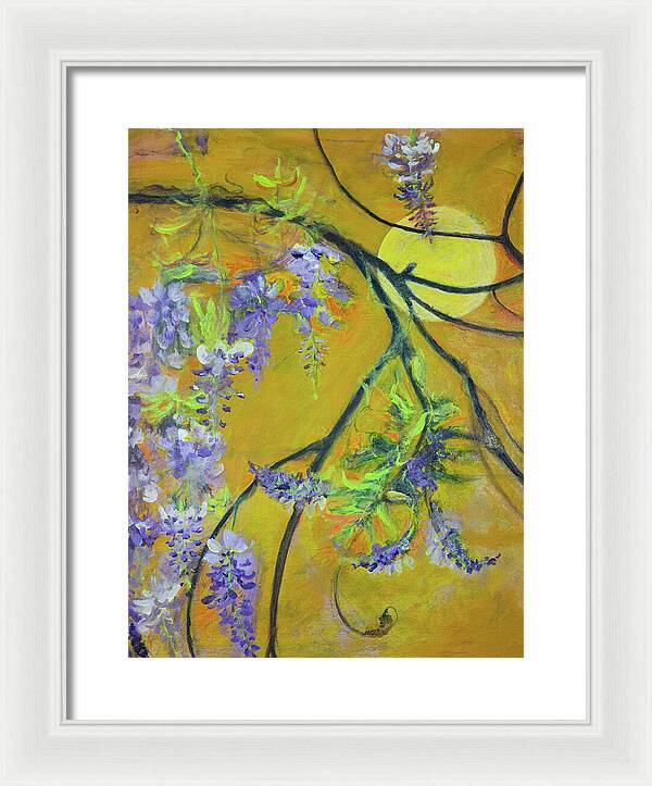 Wisteria Moon-wildflower series - Framed Print