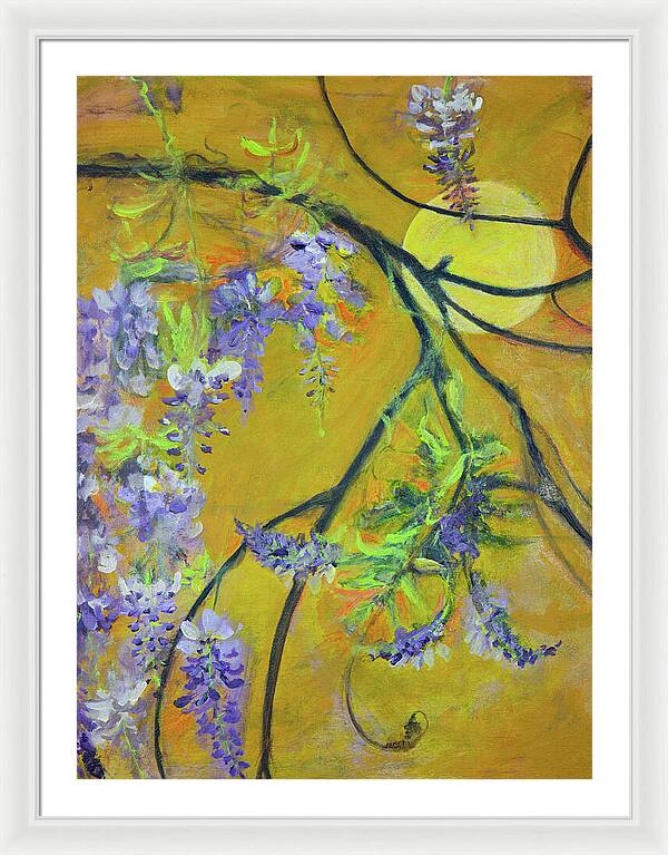 Wisteria Moon-wildflower series - Framed Print