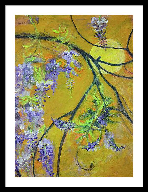 Wisteria Moon-wildflower series - Framed Print