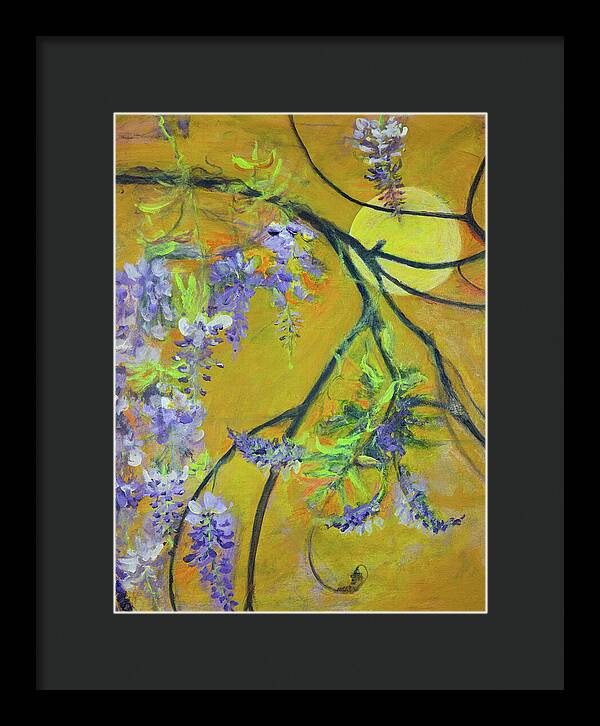 Wisteria Moon-wildflower series - Framed Print