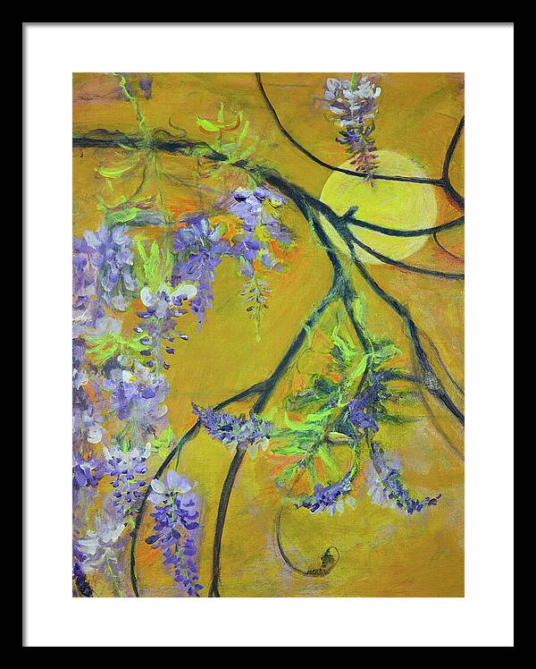 Wisteria Moon-wildflower series - Framed Print