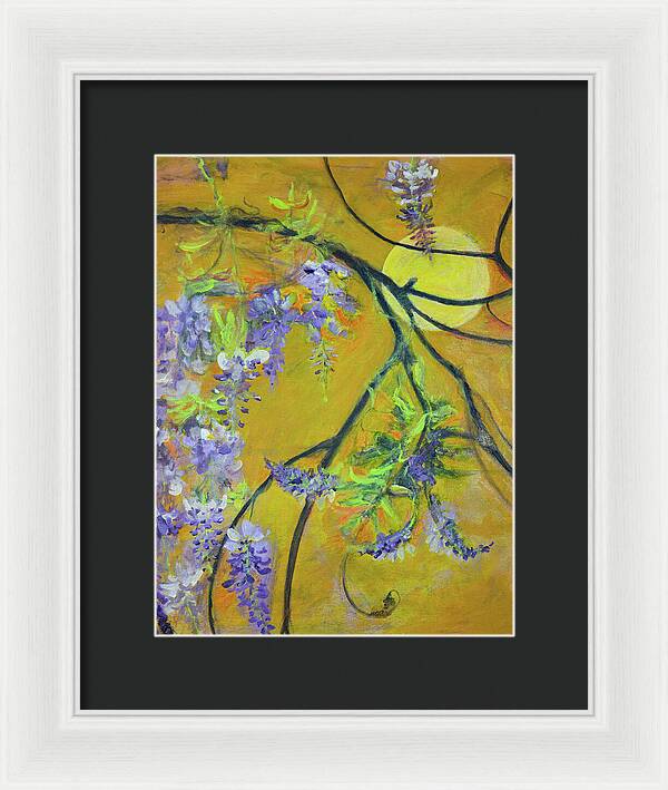 Wisteria Moon-wildflower series - Framed Print