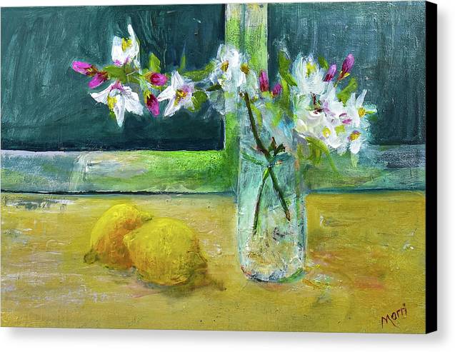 Blossoms and Lemons from my Lemon Tree - Canvas Print