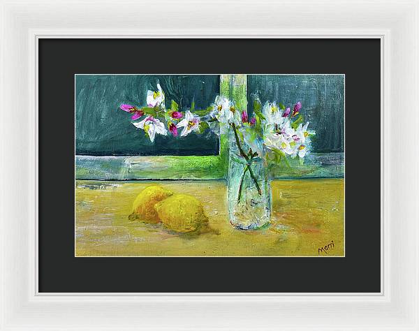 Blossoms and Lemons from my Lemon Tree - Framed Print