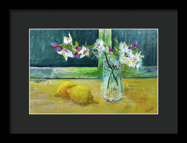 Blossoms and Lemons from my Lemon Tree - Framed Print