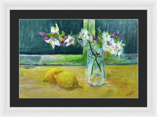 Blossoms and Lemons from my Lemon Tree - Framed Print