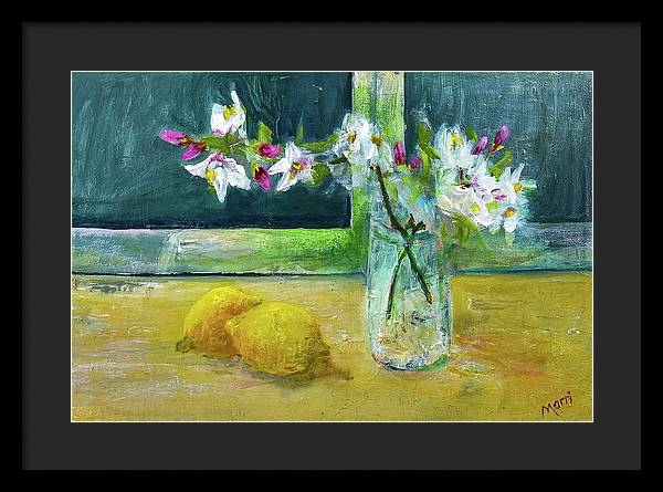 Blossoms and Lemons from my Lemon Tree - Framed Print