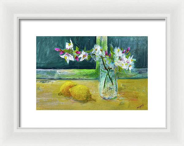 Blossoms and Lemons from my Lemon Tree - Framed Print