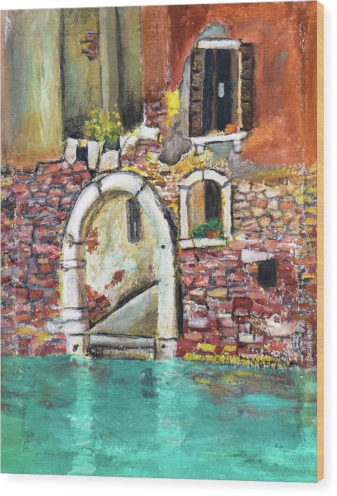 Entrance in Venice Italy - 'en plein air - Wood Print