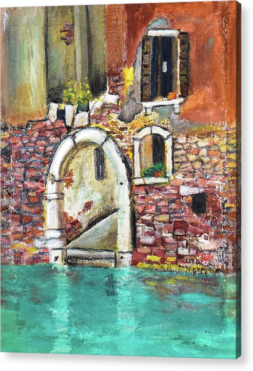 Entrance in Venice Italy - 'en plein air - Acrylic Print