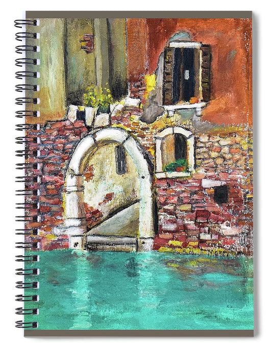 Entrance in Venice Italy - 'en plein air - Spiral Notebook