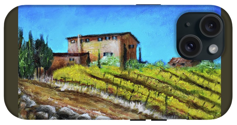 Fall Vineyard, France 'en plein air - Phone Case