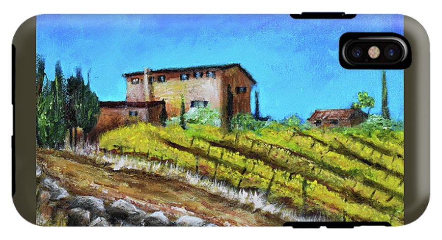 Fall Vineyard, France 'en plein air - Phone Case