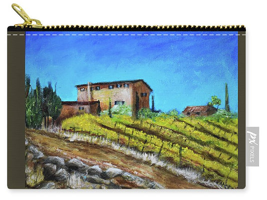 Fall Vineyard, France 'en plein air - Zip Pouch