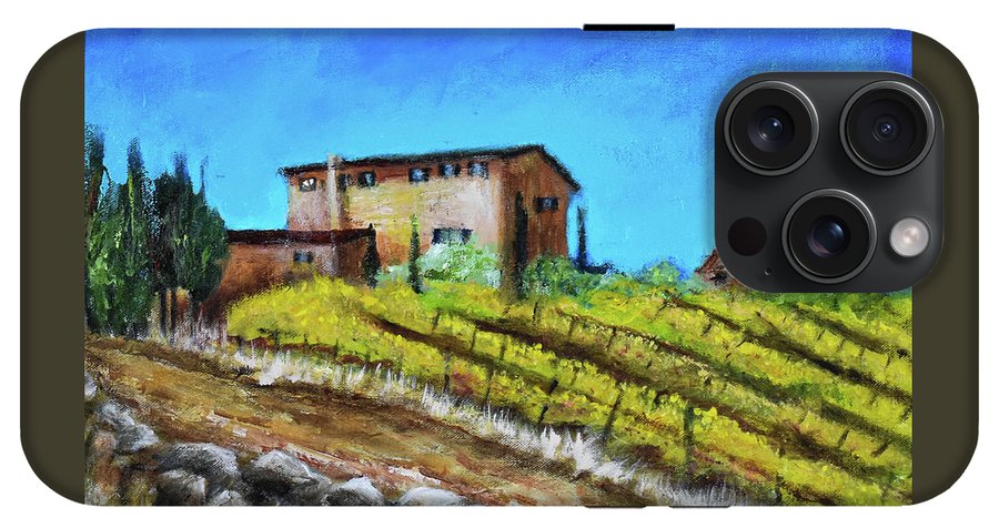 Fall Vineyard, France 'en plein air - Phone Case