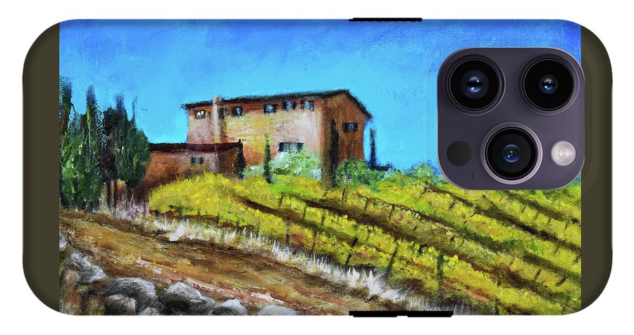 Fall Vineyard, France 'en plein air - Phone Case