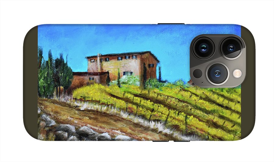 Fall Vineyard, France 'en plein air - Phone Case