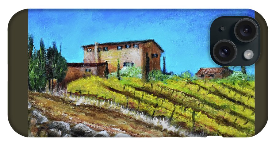 Fall Vineyard, France 'en plein air - Phone Case