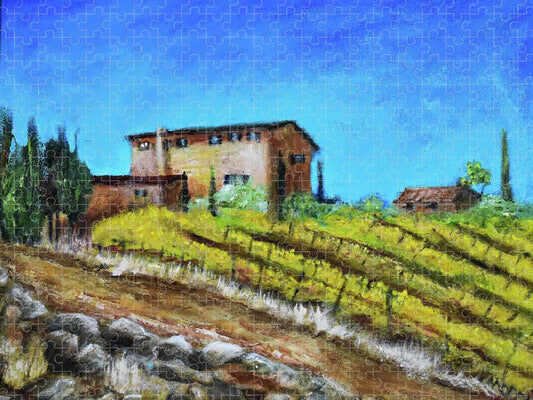 Fall Vineyard, France 'en plein air - Puzzle