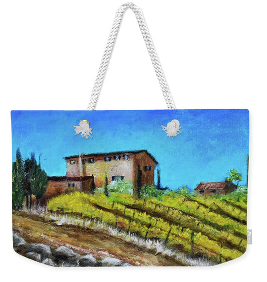 Fall Vineyard, France 'en plein air - Weekender Tote Bag