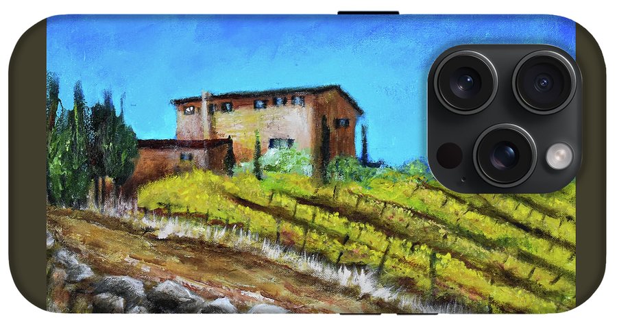 Fall Vineyard, France 'en plein air - Phone Case