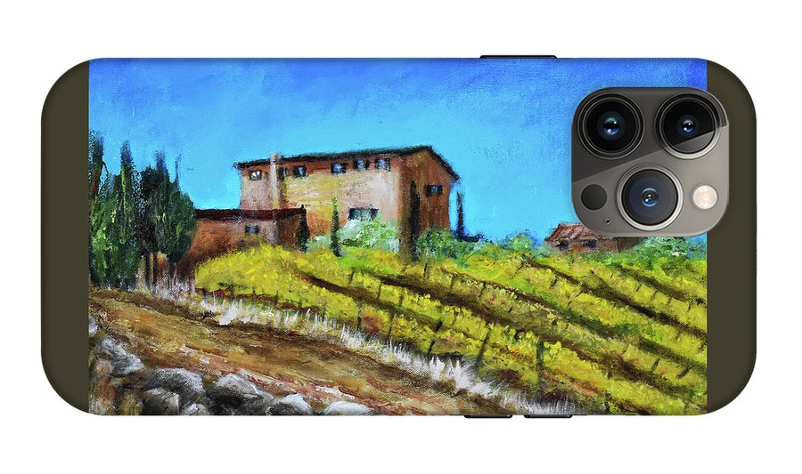 Fall Vineyard, France 'en plein air - Phone Case