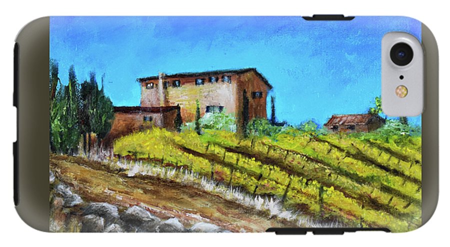 Fall Vineyard, France 'en plein air - Phone Case