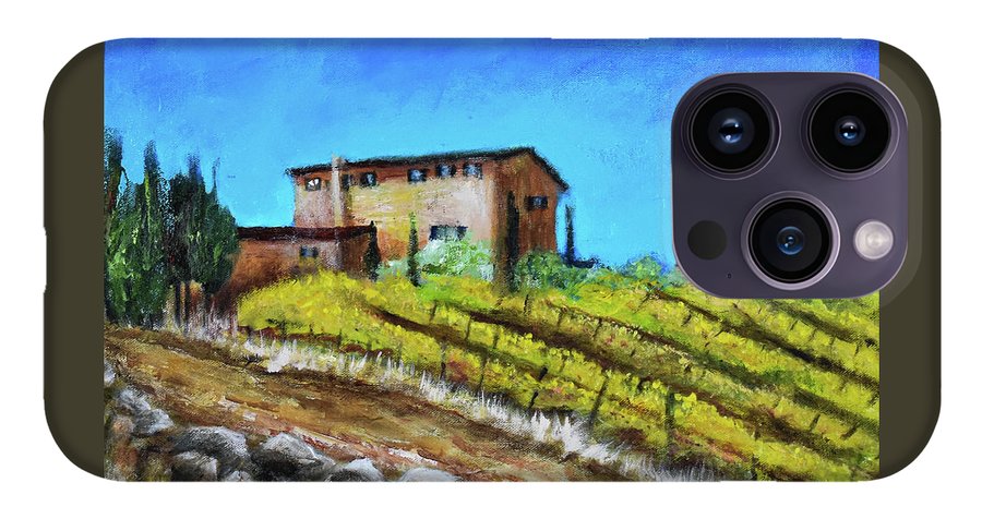 Fall Vineyard, France 'en plein air - Phone Case