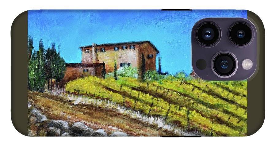 Fall Vineyard, France 'en plein air - Phone Case