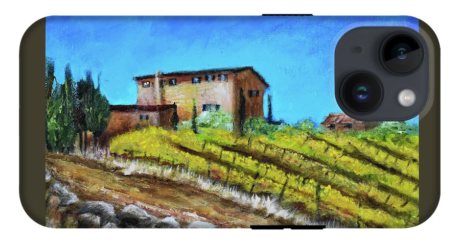 Fall Vineyard, France 'en plein air - Phone Case