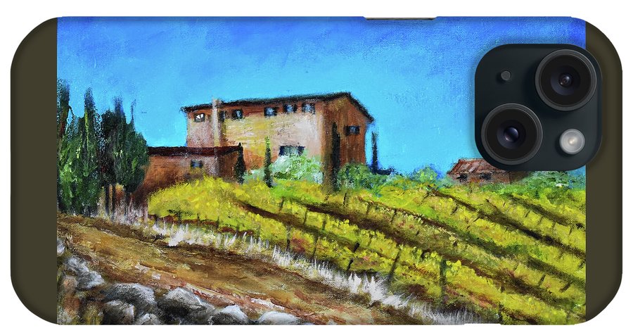 Fall Vineyard, France 'en plein air - Phone Case