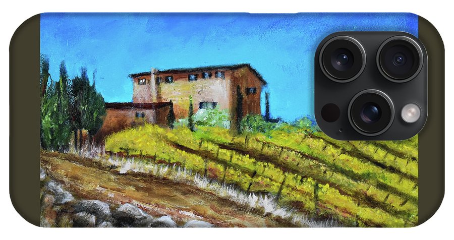 Fall Vineyard, France 'en plein air - Phone Case