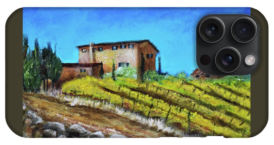 Fall Vineyard, France 'en plein air - Phone Case